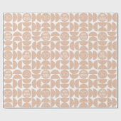 Mid-Century Moderne Verjaardag Retro 30e Roze Cadeaupapier (Vlak)