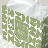 Mid-Century Moderne Verjaardag Retro 40e Groen Groot Cadeauzakje