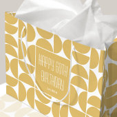 Mid-Century Moderne Verjaardag Retro 60e Geel Groot Cadeauzakje