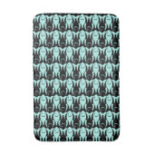 Mid-Century Moderne vis, aqua en zwart Badmat (Voorkant Verticaal)