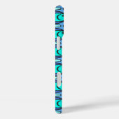 Mid-Century Moderne vis, blauw en aqua Case-Mate iPhone Case (Achterkant / Rechts)