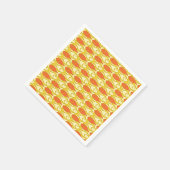 Mid-Century Moderne vis, geel en oranje Servetten (Hoek)