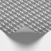 Mid-Century Moderne vis, grijs, wit en zwart Cadeaupapier (Hoek)