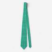 Mid-Century Moderne vis, jade groen en aqua Stropdas (Voorkant)