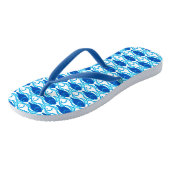 Mid-Century Moderne vis, kobaltblauw Teenslippers (Schuin)