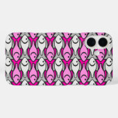 Mid-Century Moderne vis, roze en grijs Case-Mate iPhone Case (Achterkant (horizontaal))