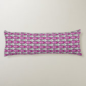 Mid-Century Moderne vis, roze en grijs Lichaamskussen (Achterkant)