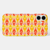 Mid-Century Moderne vis, tangerine oranje Case-Mate iPhone Case (Achterkant (horizontaal))