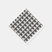 Mid-Century Moderne vis, zwart-wit Servetten (Hoek)