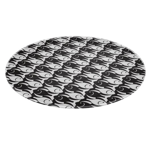 Mid-Century Moderne vis, zwart-wit Snijplank (Hoek)