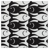 Mid-Century Moderne vis, zwart-wit Stof (Close Up)