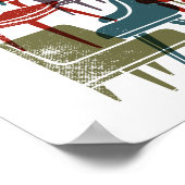 Mid-Century Moderne Voorzitters in gedempte retrok Poster (Hoek)