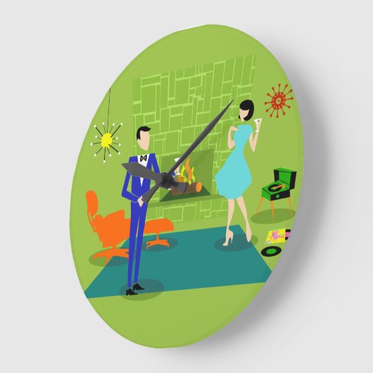 Mid Century Moderne Wand Klok Muur (Hoek)