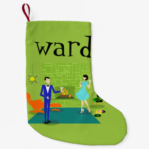 Mid Century Moderne Wapenstooking Kleine Kerstsok