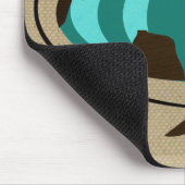 Mid Century Moderne Wereldbol Art Mousepad Muismat (Hoek)