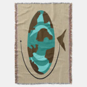 Mid Century Moderne Wereldbol Art Throw Blanket Deken (Voorkant Verticaal)