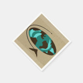 Mid Century Moderne Wereldbol Kunst Wegwerpbare lu Servet (Hoek)