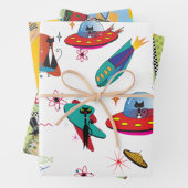 Mid Century Moderne Wrapping Paper (In situ)