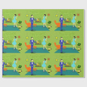Mid Century Moderne Wrapping Paper Cadeaupapier (Vlak)