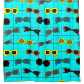 Mid-Century Moderne zonnebril Douchegordijn (Voorkant)