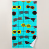 Mid-Century Moderne zonnebril Strandlaken (Voorkant)