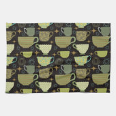 Mid Century moderne zwarte theekopje Theedoek (Horizontaal)