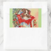  Mid Century Mooie Baby Boston Terrier Rechthoekige Sticker (Tas)