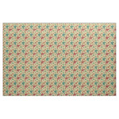 Mid Century Mushroom Green Patroon Stof (Fat Quarter)