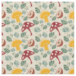 Mid Century Mushroom Patroon Stof