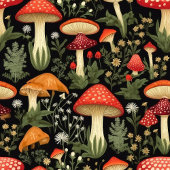 Mid-Century Mushroom Towel Rustic Forest Feel Bad Handdoek