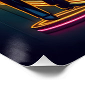 Mid Century Neon Sign Cocktail Hour Paar Perfect Poster (Hoek)