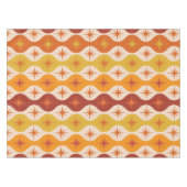 Mid Century Oranje Mod Stars op ogeenpatroon Tafelkleed (Voorkant (Horizontaal))