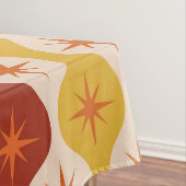 Mid Century Oranje Mod Stars op ogeenpatroon Tafelkleed (Voorbeeld)