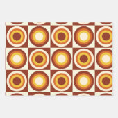 Mid Century Oranje Yellow Circles op pleinen Inpakpapier Vel (Voorkant 2)