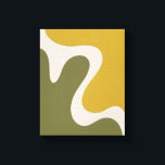 Mid-Century Organic Abstract | Olive Gold No. I Canvas Afdruk<br><div class="desc">Fluid,  interlocking shapes create a sense of rhythmic balance and movement. This curated piece brings a sophisticated,  designer-led aesthetic to modern gallery walls and premium lifestyle essentials.  Portrait orientation recommended.</div>