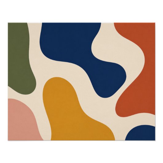Mid-Century Organic Shapes Poster (Voorkant)