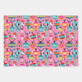 Mid-Century Ornamenten Christmas Wrapping Paper (Voorkant)