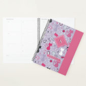Mid Century Paarse hartkatten Planner (Display)