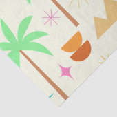 Mid Century Palm Springs Flamingo with Trees  Tissuepapier (Detail)