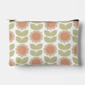  Mid-Century Pastel Pink Retro Floral Pattern Etui (Voorkant)