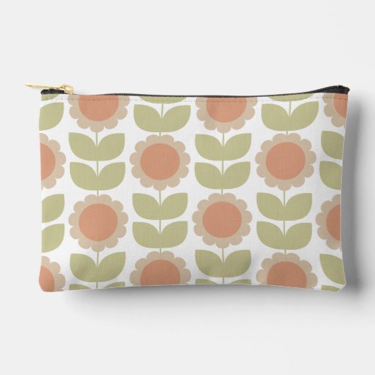 Mid-Century Pastel Pink Retro Floral Pattern Etui (Voorkant)