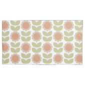  Mid-Century Pastel Pink Retro Floral Pattern Kussensloop (Voorkant-Links)