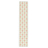  Mid-Century Pastel Pink Retro Floral Pattern Medium Tafelloper (Voorkant)