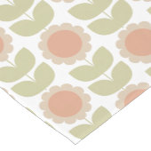  Mid-Century Pastel Pink Retro Floral Pattern Medium Tafelloper (Hoek)