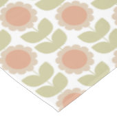  Mid-Century Pastel Pink Retro Floral Pattern Tafelkleed (Gekanteld)