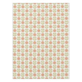  Mid-Century Pastel Pink Retro Floral Pattern Tafelkleed (Voorkant)