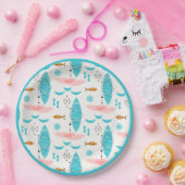 Mid Century Pink Catamaran Papieren Bordje (Feest)