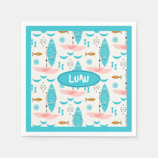 Mid Century Pink Catamaran Servet
