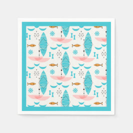 Mid Century Pink Catamaran Servet