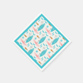 Mid Century Pink Catamaran Servet (Hoek)